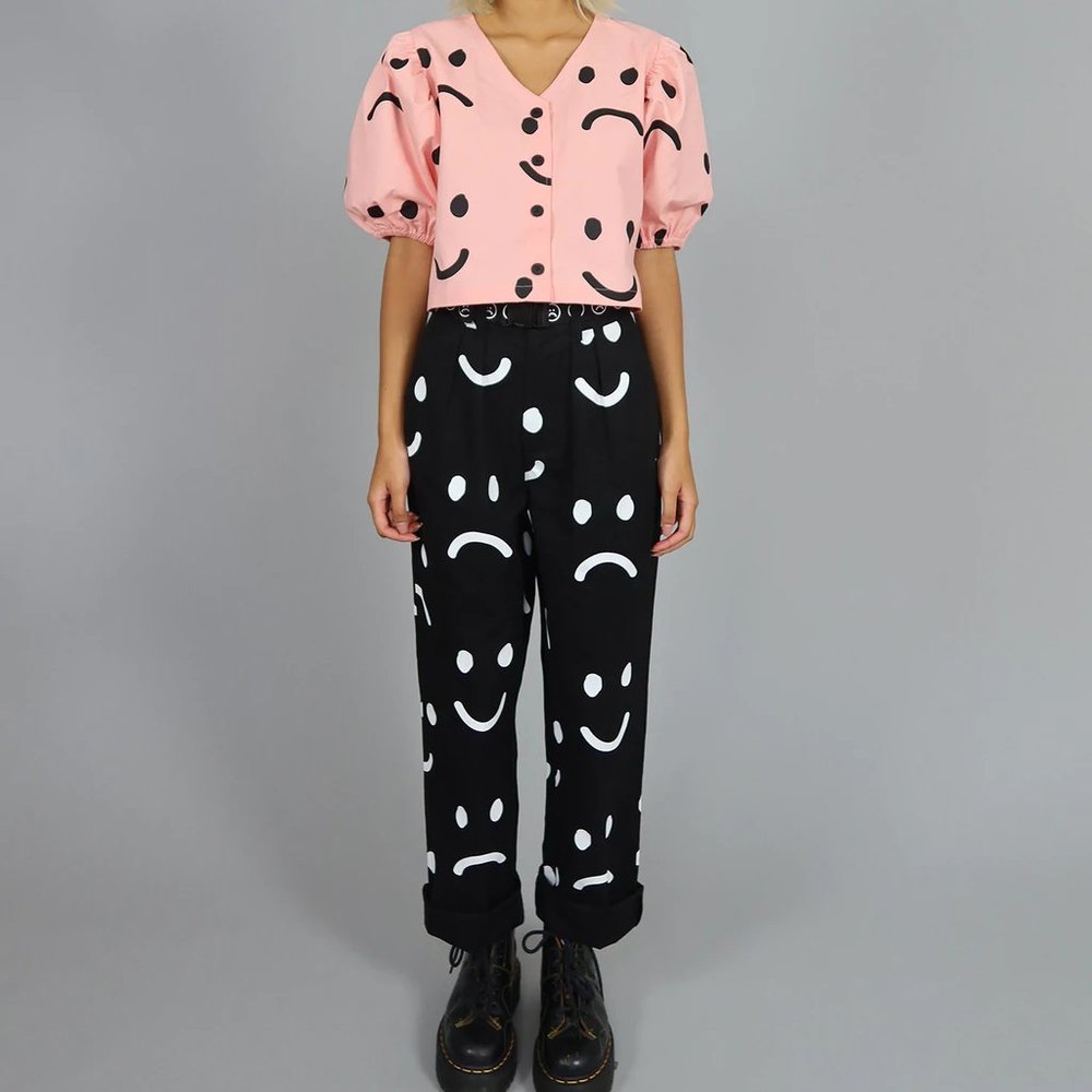 Lazy Oaf Happy Sad Unisex Pants, Brand New with Tags!